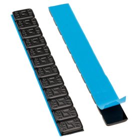   Ragasztható súly, lekerekített - Fekete (12x5g / széles szalag) - 100 db